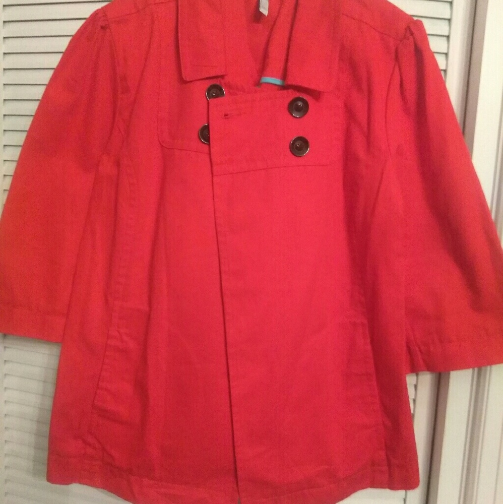 Old Navy Womens Lipstick Red Cape Style Jacket